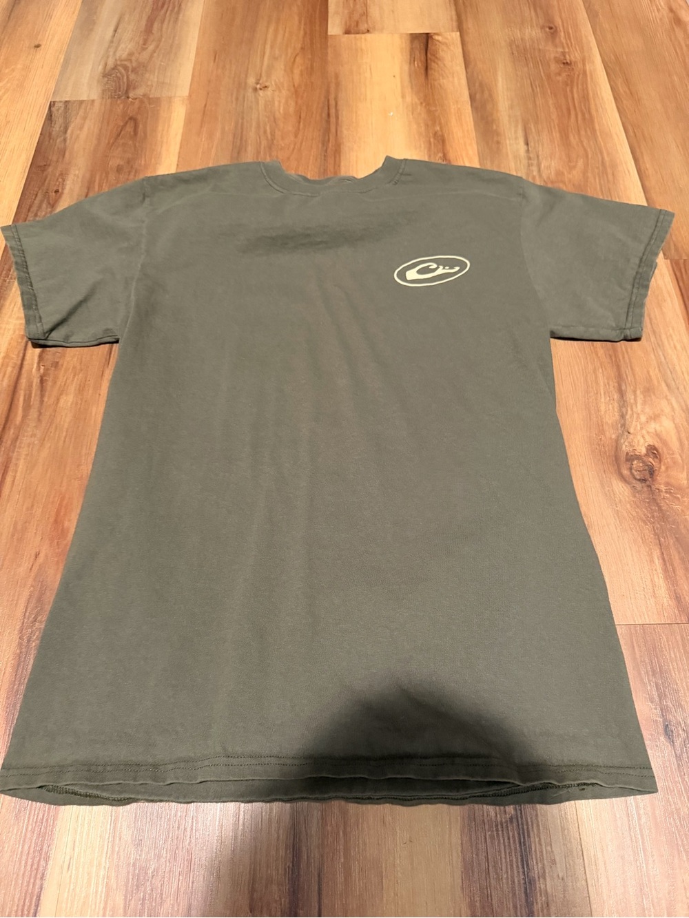 Drake Waterfowl Duck Graphic Short Sleeve T-Shirt Men's Size Medium Brown